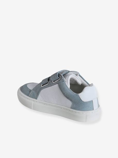 Baskets scratchées cuir enfant collection maternelle blanc+framboise 4 - vertbaudet enfant 