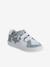 Baskets scratchées cuir enfant blanc+framboise 1 - vertbaudet enfant 