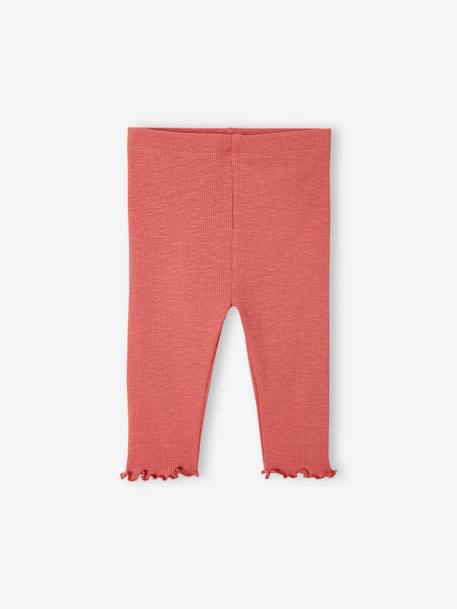 Ensemble bébé fille sweat à volant + legging écru+rose 5 - vertbaudet enfant 