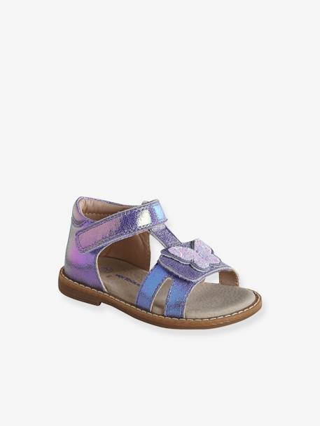Sandales scratchées bébé violet 1 - vertbaudet enfant 