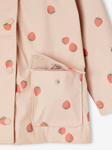 Ciré fille à capuche imprimé marine+multicolore+rose pâle+vanille+vert+vert de gris 16 - vertbaudet enfant 