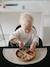 Assiette compartimentée en silicone beige+rose blush 2 - vertbaudet enfant 