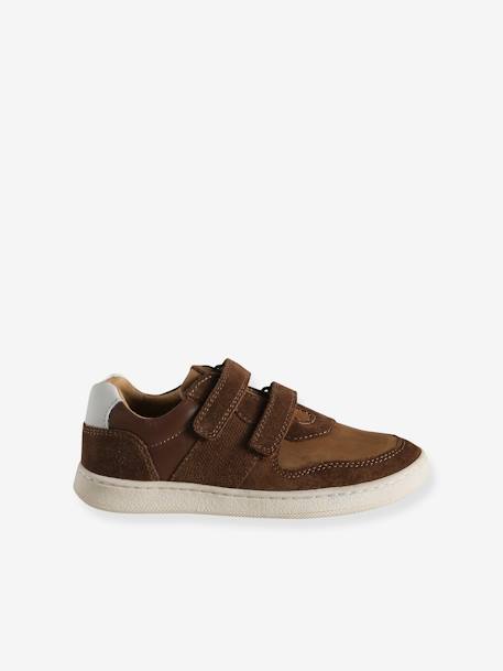 Baskets garçon cuir à scratchs marron 4 - vertbaudet enfant 