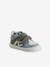 Baskets bébé garçon en cuir à scratchs bleu grisé+écru 1 - vertbaudet enfant 