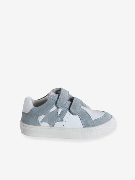 Baskets scratchées cuir enfant collection maternelle blanc+framboise 7 - vertbaudet enfant 