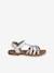 Sandales scratchées cuir enfant blanc+lot bleu 2 - vertbaudet enfant 