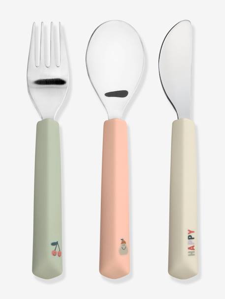 Lot de 3 couverts en silicone Happy Fruits LÄSSIG bleu+blush 4 - vertbaudet enfant 