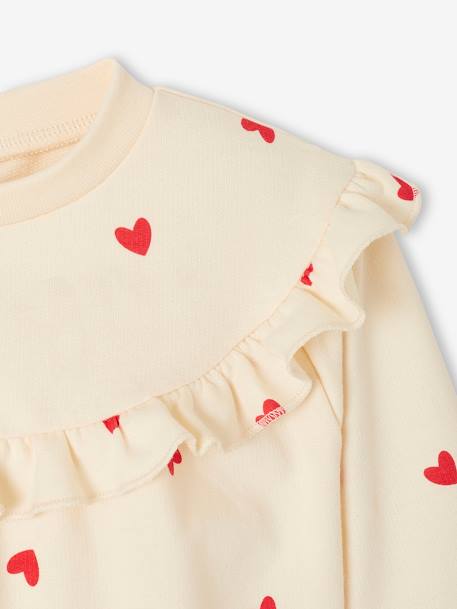 Ensemble bébé fille sweat à volant + legging écru+rose 7 - vertbaudet enfant 