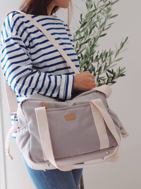 Sac à langer Paris Bleu+Dusty pink+gris chiné+Pearl grey 15 - vertbaudet enfant 