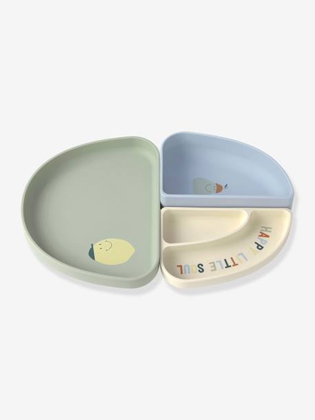 Set de vaisselle Happy Fruits en silicone LÄSSIG bleu+blush 7 - vertbaudet enfant 
