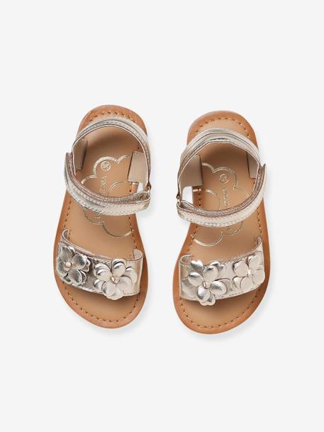 Sandales cuir enfant cérémonie collection maternelle or 4 - vertbaudet enfant 