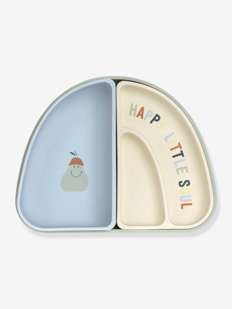 Set de vaisselle Happy Fruits en silicone LÄSSIG bleu+blush 6 - vertbaudet enfant 
