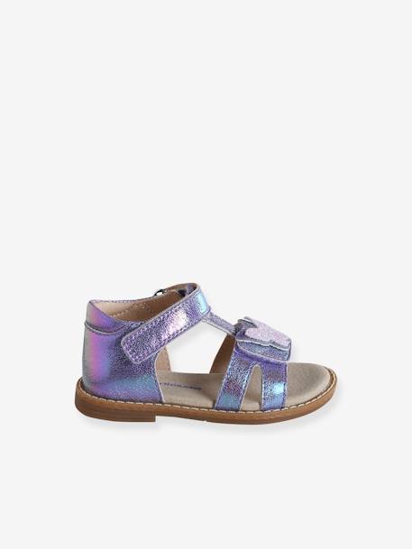 Sandales scratchées bébé violet 2 - vertbaudet enfant 