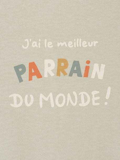 T-shirt bébé parrain. / marraine pressionné dos vert de gris 2 - vertbaudet enfant 
