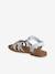 Sandales scratchées cuir enfant blanc+lot bleu 3 - vertbaudet enfant 
