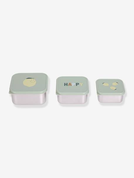Lot de 3 boîtes à goûter en inox LÄSSIG lilas+vert d'eau 7 - vertbaudet enfant 