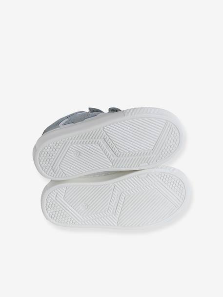 Baskets scratchées cuir enfant collection maternelle blanc+framboise 5 - vertbaudet enfant 