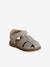 Sandales bébé fermées cuir à scratchs bleu jean+sable 8 - vertbaudet enfant 