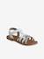 Sandales scratchées cuir enfant blanc+lot bleu 1 - vertbaudet enfant 