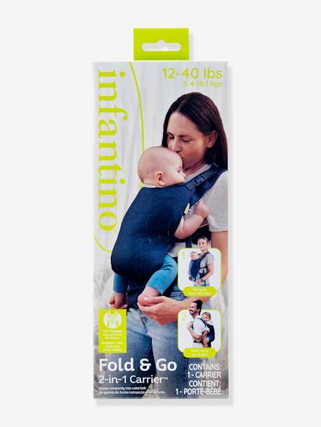 Porte-Bébé nomade Fold n Go - gris 1 - vertbaudet enfant 