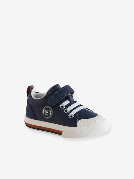 Baskets lacets élastiqués et scratchées bébé marine 1 - vertbaudet enfant 
