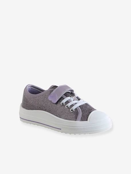Basket lacets élastiqués et scratchées enfant collection maternelle lilas 1 - vertbaudet enfant 