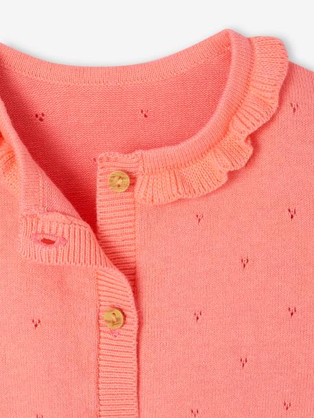 Cardigan Bébé Vertbaudet - Col Corail - Maille Pointelle - 9 Mois (71cm)