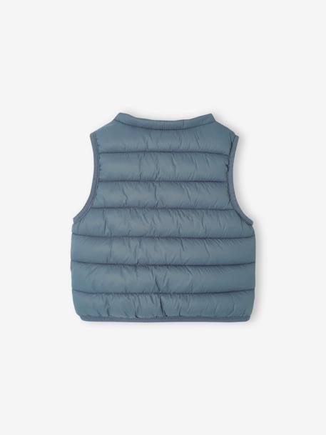 Doudoune bébé garçon sans manches réversible bleu grisé 6 - vertbaudet enfant 