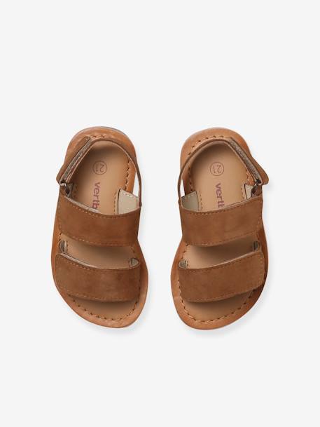Sandales scratchées cuir bébé camel 4 - vertbaudet enfant 