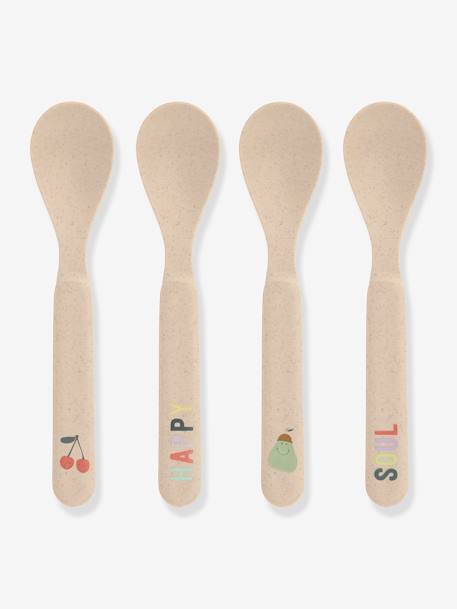 Lot de 4 cuillères LÄSSIG blush+vert 1 - vertbaudet enfant 