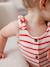 Combishort bébé fille jersey effet tricot rayé rouge 5 - vertbaudet enfant 