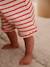 Combishort bébé fille jersey effet tricot rayé rouge 6 - vertbaudet enfant 