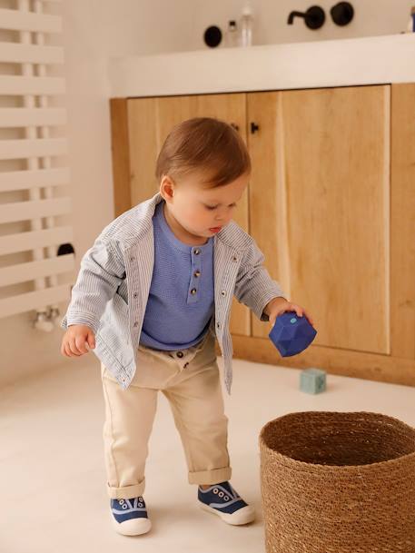 Veste rayée bébé rayé bleu 1 - vertbaudet enfant 