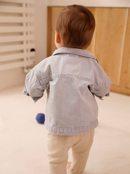 Veste rayée bébé rayé bleu 3 - vertbaudet enfant 