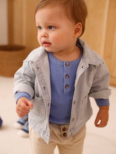Veste rayée bébé rayé bleu 7 - vertbaudet enfant 