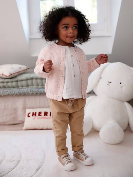 Gilet bébé matelassé rose pâle 5 - vertbaudet enfant 