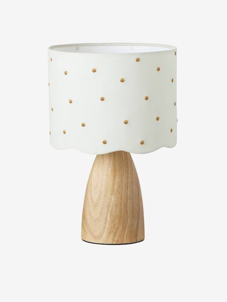 Lampe de chevet pois brodés écru 2 - vertbaudet enfant 