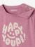 T-Shirt 'Happy Youpi' bébé manches courtes en coton bio violet 3 - vertbaudet enfant 