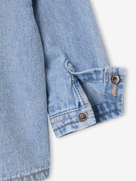 Chemise bébé en jean pressionnée personnalisable double stone 5 - vertbaudet enfant 