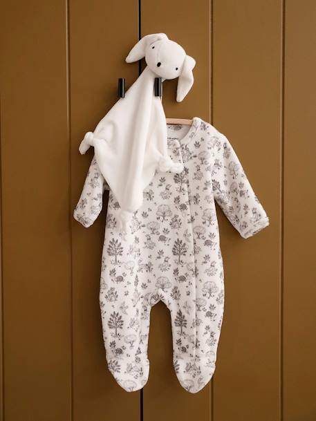 Coffret naissance pyjama bébé et doudou en velours écru 2 - vertbaudet enfant 
