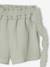 Short en gaze de coton avec ceinture fantaisie fille vert sauge 4 - vertbaudet enfant 