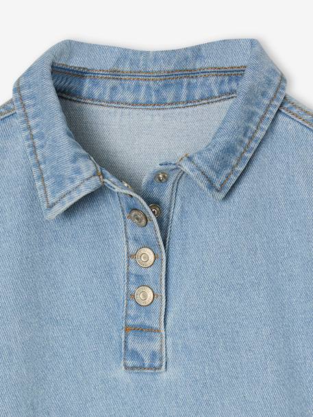 Robe en jean fille bleu clair 4 - vertbaudet enfant 
