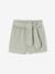 Short en gaze de coton avec ceinture fantaisie fille vert sauge 1 - vertbaudet enfant 