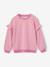 Sweat fille rayé manches à volants bleu pâle+marine+pivoine+rouge+vieux rose+violet 17 - vertbaudet enfant 