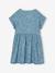 Robe à fleurs boutonnée fille bleu ciel+blush+écru 2 - vertbaudet enfant 