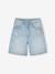 Bermuda fille en jean brodé fleurs bleu clair+bleu moyen 1 - vertbaudet enfant 