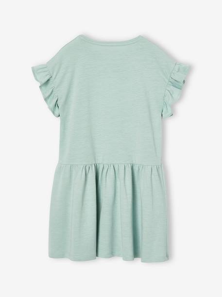 Robe motif fantaisie en relief fille bleu grisé 2 - vertbaudet enfant 