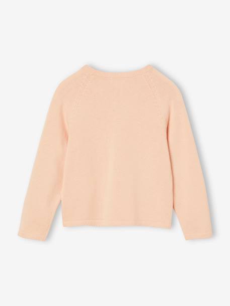 Gilet fille à volants cérémonie beige doré+écru+rose pâle+vert 8 - vertbaudet enfant 