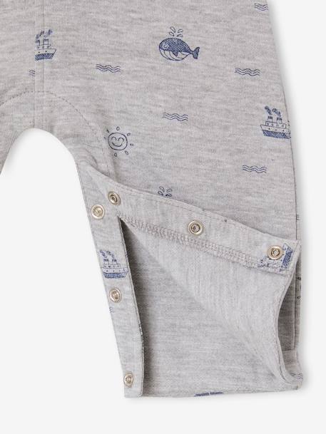 Salopette en molleton motifs marins bébé gris chiné 5 - vertbaudet enfant 
