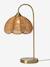 Lampe à poser fleur en rotin et pied en laiton or 3 - vertbaudet enfant 